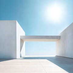 Obraz premium Modern White Building Architecture Design