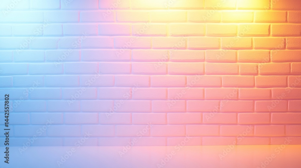 Aufkleber a textured wall is illuminated with a blend of colors, creating a vibrant backdrop suitable for vari
