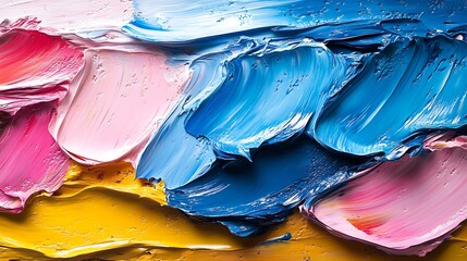 Palette knife strokes in vibrant colours