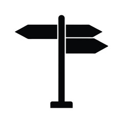 Dual Directional Signpost Vector Icon