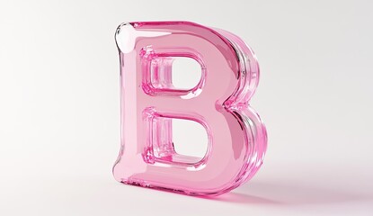 Obraz premium Pink Glass Letter B (1)