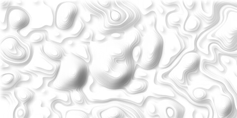 paper cut 3d render topography abstract, beautiful white Background. geometric map relief texture with curved layers and shadow. Realistic papercut decoration textured with wavy vector design.