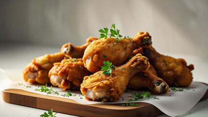 Barbecue Chicken Wings – Juicy Grilled Appetizer with Smoky Flavor (Selective Focus)
