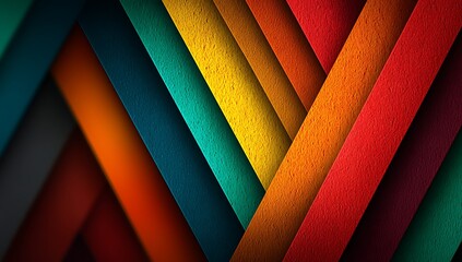 Abstract, colorful background with geometric shapes, rainbow colors, and sharp edges.Generative AI