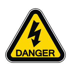 High Voltage Symbol Sign Isolate On White Background,Vector Illustration EPS.10