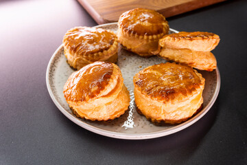 Upside Down Onion Puff pastry Tart. Food. pastry