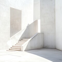 Modern White Concrete Staircase Architecture