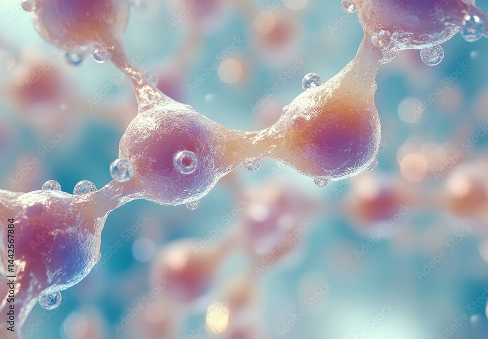 Poster detailed view of interconnected biological structures.