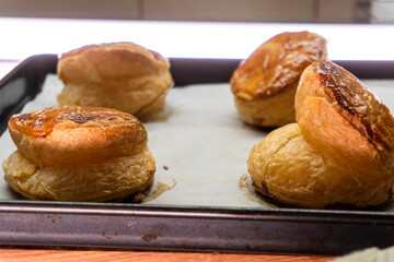 Upside Down Onion Puff pastry Tart. Food. pastry