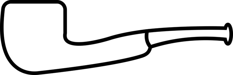 Tobacco pipes icon . Cigarette vector logo design Smoking Pipe silhouette isolated on transparent background Vintage old fashion addiction tool cigarette usually smoked by elderly people