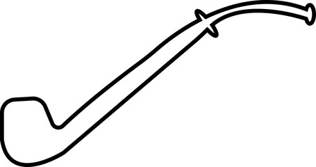 Tobacco pipes icon . Cigarette vector logo design Smoking Pipe silhouette isolated on transparent background Vintage old fashion addiction tool cigarette usually smoked by elderly people