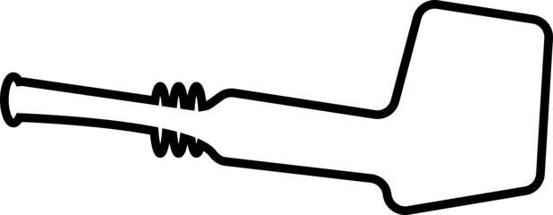 Tobacco pipes icon . Cigarette vector logo design Smoking Pipe silhouette isolated on transparent background Vintage old fashion addiction tool cigarette usually smoked by elderly people