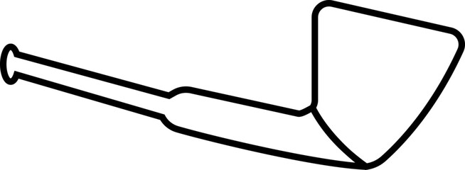Tobacco pipes icon . Cigarette vector logo design Smoking Pipe silhouette isolated on transparent background Vintage old fashion addiction tool cigarette usually smoked by elderly people