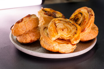 Upside Down Onion Puff pastry Tart. Food. pastry