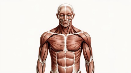 Anatomical illustration of human muscular system