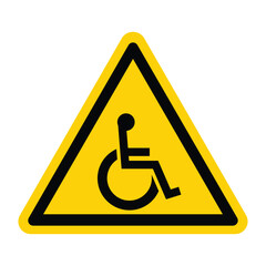 Accessible Parking Sign On White Background