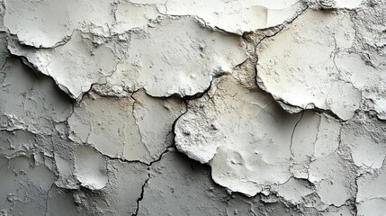 Obraz premium Abstract White and Gray Texture Background with Cracked Paint and Rough Surface