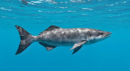 Fototapeta premium Fish Swimming in Blue Water
