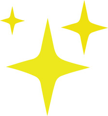 Sparkles, shiny, star icon, decoration, manga effects vector, yellow.eps