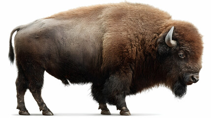 Fototapeta premium Buffalo Isolated on White