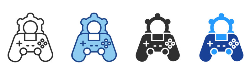 Gamepad Icon Multiple Style Vector Collection  © Sien