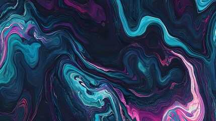 Abstract Swirling Liquid Paint Texture Background
