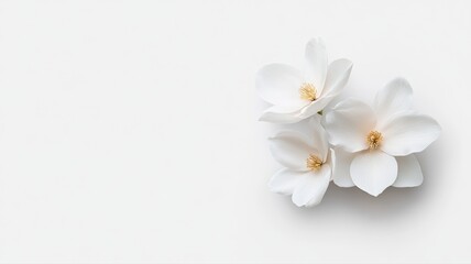Elegant White Magnolia Blossoms on White Background magnolia white flowers floral blossom spring spa