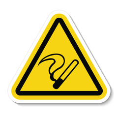 No Smoking Symbol Sign On White Background