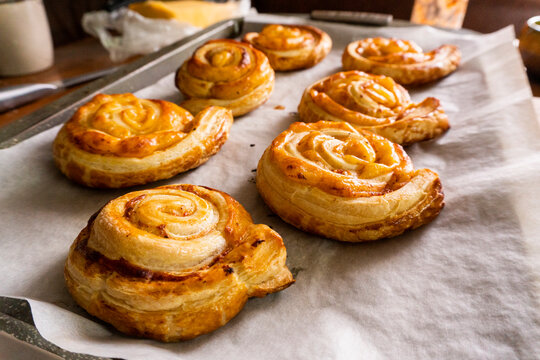 Puff Pastry cheese pinwheels. pastry. food