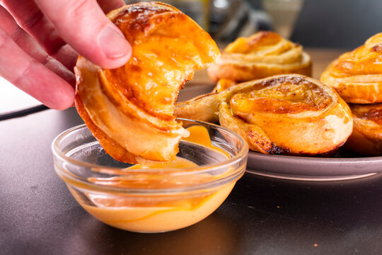 Puff Pastry cheese pinwheels. pastry. food - Powered by Adobe