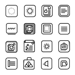 シンプルな情報と設定のアイコンセット｜Simple Info and Settings Icon Set
