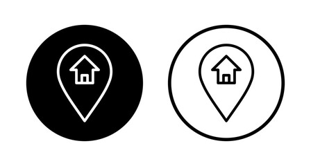Address icon logo design. home location sign and symbol. pinpoint