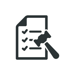 Law document icon. Solid glyph series icon