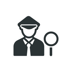 Inspector icon. Solid glyph series icon