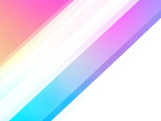 Fototapeta premium A colorful gradient background with diagonal lines, blending from a light rainbow at the top to white at the bottom