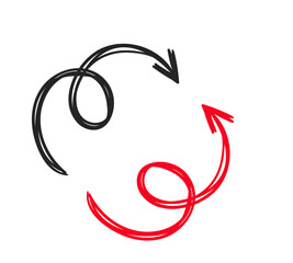 Swirling arrow illustration  Arrow Drawing Sketch