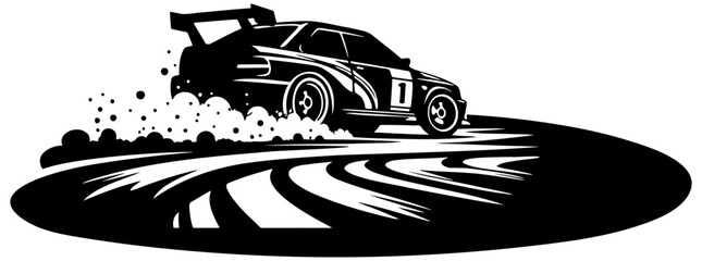 Rally Race Car Illustration. © shawnfighterlin