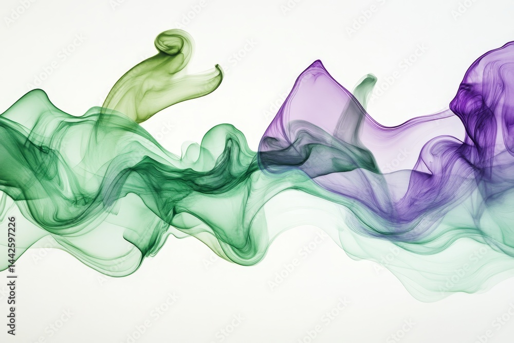 Poster abstract design of flowing translucent colors.