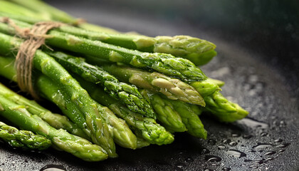 fresh green asparagus