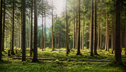 forest managed sustainably with fsc certification selective logging for biodiversity protection