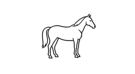 Obraz premium Horse Outline Illustration