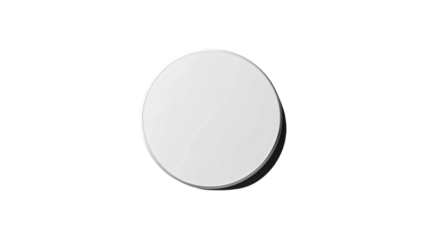 White Blank Glossy Round Button Pin Badge Mockup