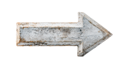 A white arrow pointing to the right