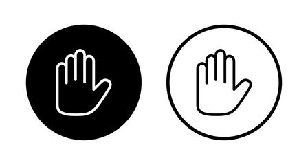 Hand icon logo design. hand sign and symbol. palm