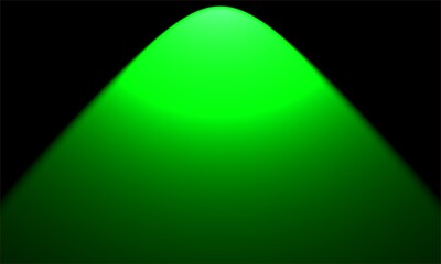 Isolated black background, 6 degree green color lighting effect texture