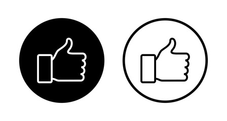 Like icon logo design. Thumbs up sign and symbol. Hand like