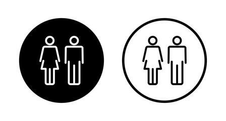 Man and woman icon logo design. male and female sign and symbol. Girls and boys