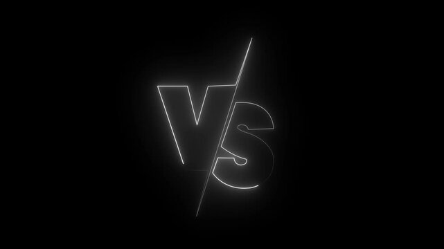 "Glowing Neon VS Logo Animation &ndash; Futuristic Battle Intro, Esports Showdown Screen, Blue Electric Versus Icon for Gaming Videos & YouTube Intros"
