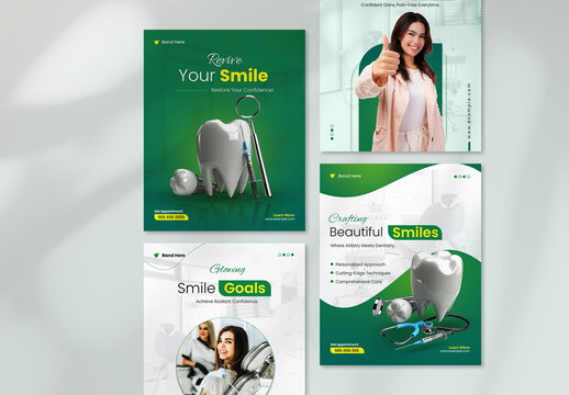 Green And White Dental Clinic Social Media Post