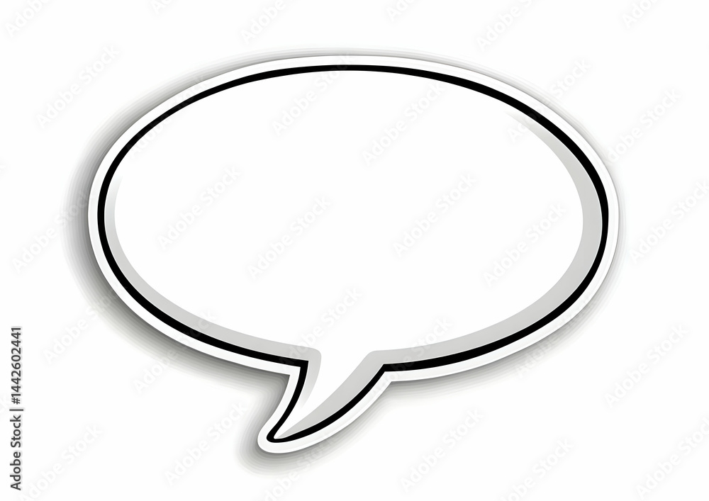 Poster a blank speech bubble design, perfect for adding custom text or graphics. ideal for digital and prin